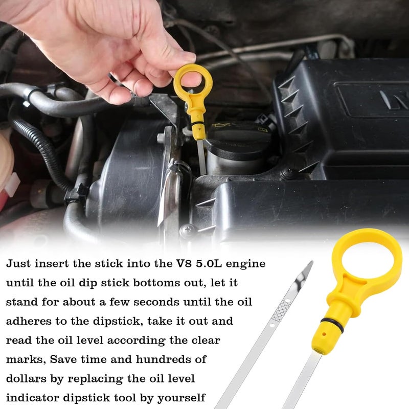 FBLOWMOD BR3Z-6750-A Oil Dipstick Indicator, Compatible with Ford F150 Mustang 2011-2014 Engine Oil Fluid Level Dip Stick Replace 918-606 - Image 5